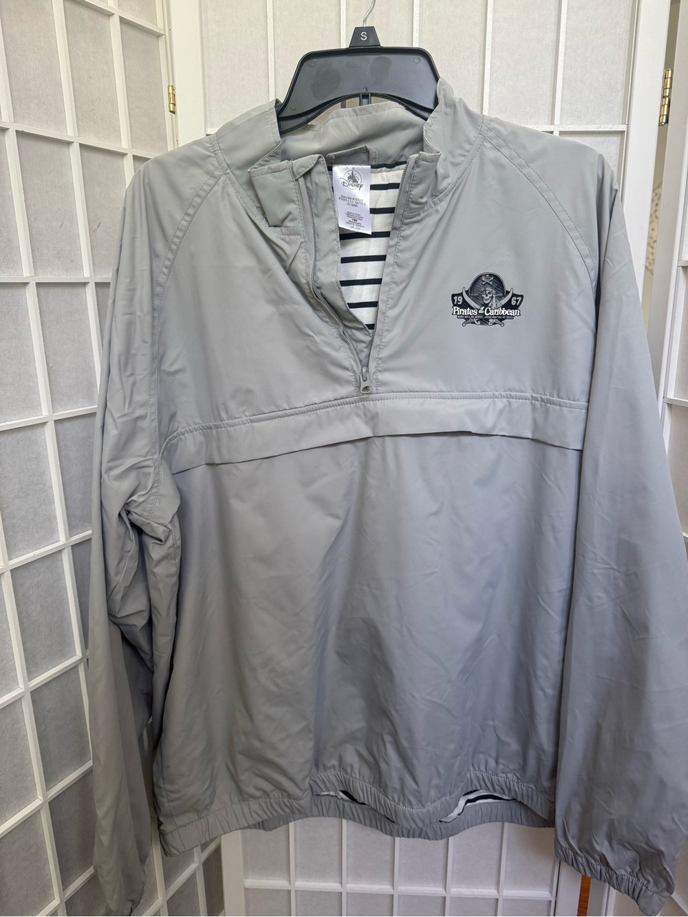 Disney Pirates Light Gray Pullover Windbreaker